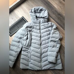 32 Heat Women's Light Gray Puffer Jacket Size Medium